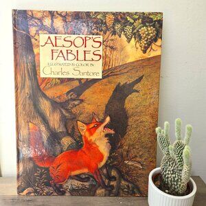 3 For 35 ✨️🌼 Vintage Aesop's Fables Hardcover Illustrated by Charles Santore